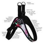Tre Ponti Genesis Adjustable Girth Easy Fit Pet Harness, Red - Image 7