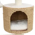 Premium Solid Wood and Natural Wicker Cat Tree - Image 8