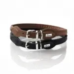 Hunter Rolled Soft Leather Dog Collar, Brown - Image 5