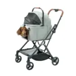 Ibiyaya Tinker Small Detachable Pet Stroller, Sage Green - Image 5