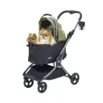 Ibiyaya Lyte 3-in-1 Detachable Pet Stroller, Pickle Green - Image 6