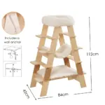Pyramid Wooden Cat Tree - Image 4