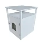 Jasper 2 Cat Litter Cabinet, White - Image 7