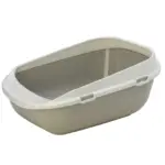 Moderna Mega Step Cat Litter Tray, Warm Grey
