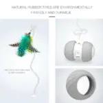 Bentopal Smart Wheel Feather Self Rolling Cat Toy - Image 3